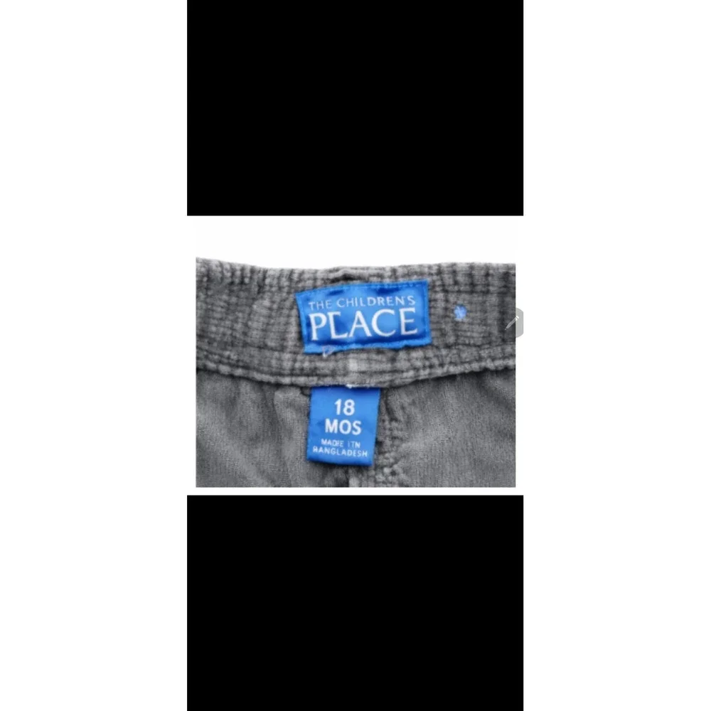 The Children's‎ Place Toddler Boys Gray Corduroy Pants Size 18M Elastic Waist